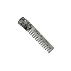 Peigne à barbe en métal L : 15 cm