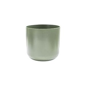 Ivyline Pot de fleurs Lisbon en sauge &ndash; Imperm&eacute;able, durable et &eacute;l&eacute;gant &ndash; Pot de fleurs contemporain en c&eacute;ramique &eacute;maill&eacute;e de qualit&eacute; sup&eacute;rieure pour int&eacute;rieur &ndash; 24 cm de hauteur x 24 cm de profondeur