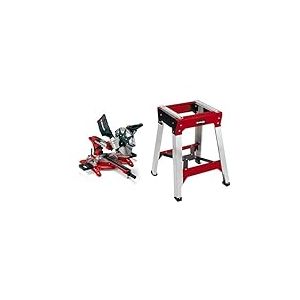 Einhell Scie à onglet radiale TC-SM 2534/1 Dual (puissance max. 2350 W, système de glissière intégré, avec lame aux carbures de tungstène précise) VERSION KIT avec Piètement Universel