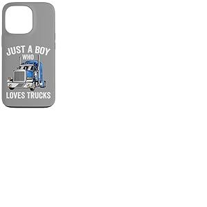 Just a Boy Who Loves Trucks, Semi-remorque pour Enfants Coque pour iPhone 13 Pro