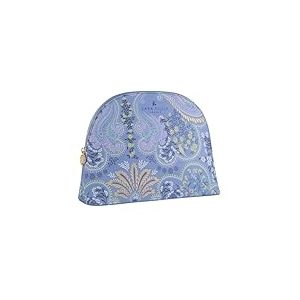 Sara Miller London Trousse à cosmétiques, Organiseur de Maquillage à Tirette zippée, Sac de Sport, Taille L, Cuir végétalien, Bleu végétalien, adapté aux Animaux, Cadeau de beauté pour Elle