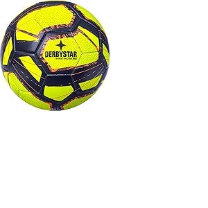 Derbystar Mini Street Soccer Ballon de Football Jaune Bleu Orange