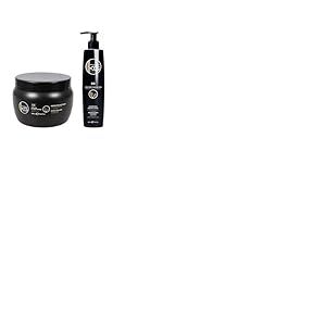 KERAGOLD PRO CC – Lot de 2 Soins Capillaires – Shampoing 500ml + Masque 500ml – Kératine & Huile de Ricin pour Fortification et Croissance des Cheveux