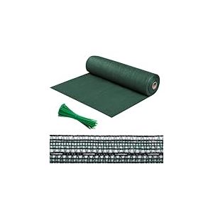 GARDENIX Panneau de clôture, Brise-Vue pour clôture de Jardin et Balustrade de Balcon avec Serre-câbles, 1,5 x 10 m, Vert