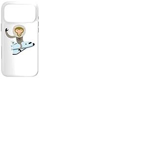 Imprim&eacute; Singe de l'espace de Dessin anim&eacute; Coque pour iPhone 17 Pro Max