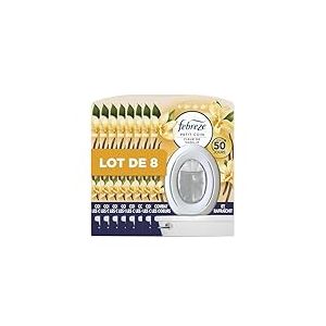 Febreze Petit Coin Fleur de Vanille, Désodorisant WC Sans Électricité ni Pile, Combat et Prévient les Odeurs, Activation Simple par Bouton-Poussoir, Fraîcheur Jusqu'à 50 Jours