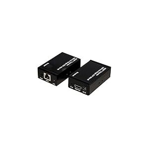 LINK LKEXT161 Rallonge Hdmi Via câble réseau Cat 6 jusqu'à 60 mètres 1080P avec Commande Infrarouge Noir