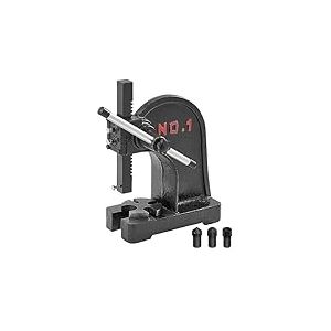 VEVOR Presse &agrave; Cr&eacute;maill&egrave;re, Presse &agrave; Arbre Manuelle de 1 tonne, Hauteur Maximale de 150 mm, Presse Manuelle de Pr&eacute;cision Robuste en Fonte, pour l'Estampage, le Pliage, l'&Eacute;tirement et le Formage