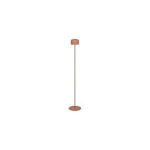 EGLO Roccanova Lampadaire solaire sur batterie pour l'intérieur et l'extérieur Lampe de salon tactile à intensité variable sur 3 niveaux Lampe solaire en acier rouge blanc chaud IP44