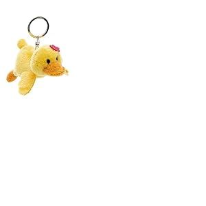 62881 Pooline Porte-cl&eacute;s Canard, 10 cm, Jaune, Compagnon en Peluche pour Sac &agrave; Dos ou Sac, Porte-cl&eacute;s pour Petits et Grands
