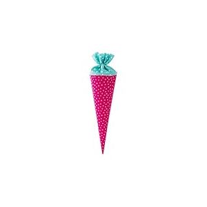 goldbuch 93554 Sac d'école en Tissu avec Motif à Pois et étoiles, 35 cm, pour la rentrée des Classes et la rentrée Scolaire, Emballage Cadeau pour de Nombreuses Occasions, Rose et Turquoise