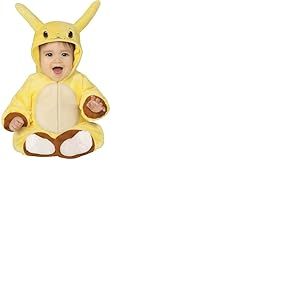 FIESTAS GUIRCA | Costume Chinchilla &Eacute;lectrique Enfant (2-3 ans) - Cagoule, Queue et Combinaison - Costumes de Jeux Vid&eacute;o et Animaux pour Halloween et F&ecirc;tes Costum&eacute;es - Unisexe - Jaune et Marron