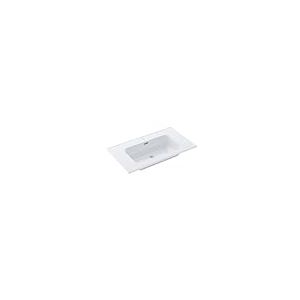 BAIKAL Lavabo Salle de Bain Blanc 80cm Vasque a Encastrer Rectangulaire Lavabo en Ceramique. Vasque Salle de Bain Lave Mains