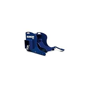 BUNKER BP68M Antivol Sécurité Maximale pour Le Stationnement avec Cale de Roue Réglable, Ancre de Moto Blindée, Cadenas en Acier, Bleu