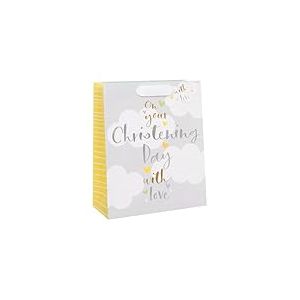 Glick Grand sac cadeau de luxe, sac cadeau de c&eacute;l&eacute;bration, sac cadeau de bapt&ecirc;me Think of Me, sac cadeau, sac cadeau, 260 x 315 x 135 mm, multicolore