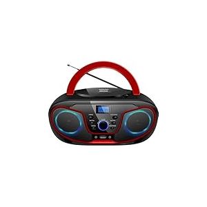 Silva Schneider MPC 1901851 Radio CD USB FM, AUX, CD, USB, Noir, Rouge