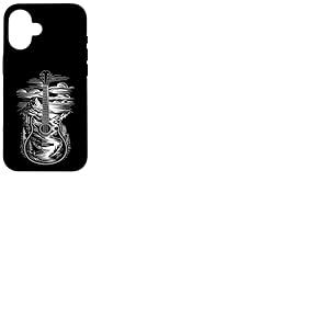 Guitare Acoustique Paysage Art Montagne Rivière Musique Coque pour iPhone 16