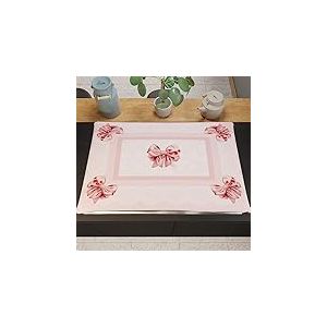 PETTI Artigiani Italiani - Accessoires Textiles de Cuisine, Couvre-po&ecirc;les 46 x 70 cm en Microfibre, Couvre-cuisini&egrave;re &eacute;l&eacute;gante pour gaz et Induction, en Impression num&eacute;rique n&oelig;ud Rose, 100% fabriqu&eacute;