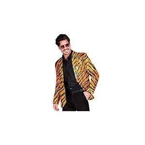 W WIDMANN MILANO Party Fashion - Veste Party Fashion avec paillettes pour hommes, motif tigre, Disco Fever, Schlagermove