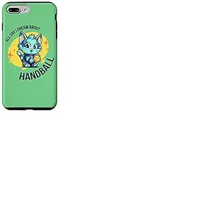 Handball Ballon de handball Chat-chattes Joueuse de handball Coque pour iPhone 7 Plus/8 Plus