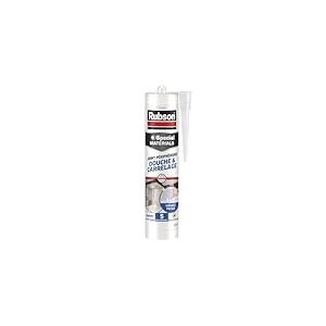 Rubson | Joint Périphérique Douche & Carrelage Beige (cartouche de 300ml) – Mastic silicone neutre nouvelle génération multi-matériaux – Mastic étanche avec formule sans odeur
