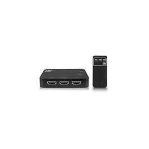 ACT Commutateur HDMI 4K 1080P, 3 en 1 Sortie, télécommande Infrarouge sans Fil, Interrupteur Automatique, Compatible avec TV, PS5, Xbox One, Lecteur DVD Blu-Ray - AC7845