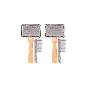 Trixie Brosse Souple avec Peigne de Nettoyage pour Chiens 6 X 13 cm (Lot de 2)