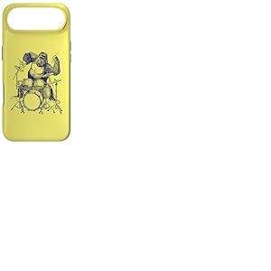 Gorilla Playing Drums Singe Drôle Animal Rock Drummer Coque pour iPhone Air