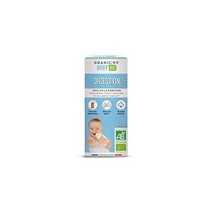 Granions BABY BIO DIGESTION - Certifié BIO - FACILITE LA DIGESTION - CONFORT DIGESTIF - Fenouil + Fleur d'oranger + Camomille - Dès le plus jeune âge - Pipette doseuse - 125 ml - Marque française