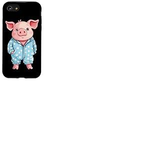 Cochon en pyjama pour un look amusant de soirée pyjama Coque pour iPhone SE (2020) / 7 / 8