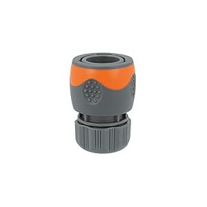 Amig - Raccord Rapide Pour Tuyau D'Arrosage | 1/2" | Avec Système De Raccord Rapide | Connexion Rapide Et Facile Pour Les Tuyaux D'Arrosage | Plastique Abs Et Caoutchouc | Orange Et Gris