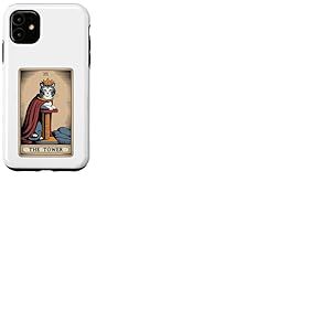 Arbre à chat mystique The Tower Tarot Card Coque pour iPhone 11