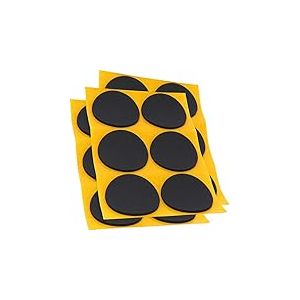 Adsamm® / 18 x Patins antidérapants Autocollants en Caoutchouc cellulaire EPDM/ø 70 mm/Noir/Rond/Patins antidérapants de 2,5 mm d'épaisseur