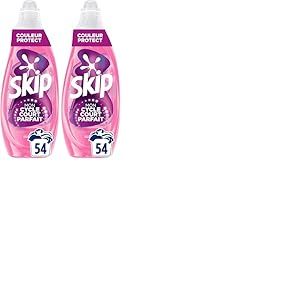 Skip Lessive liquide Mon Cycle Court Parfait Couleur Protect - 54 lavages - 1ère lessive conçue pour cycle court, efficace dès 15 minutes (Lot de 2)