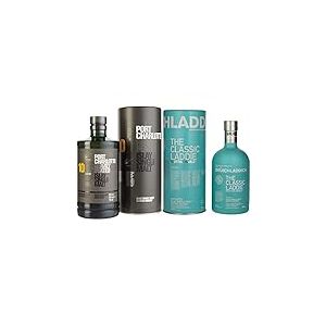 Bruichladdich Port Charlotte 10 Year Old Islay Single Malt Whisky & Bruichladdich The Classic Laddie Scottish Barley Whisky 70 cl