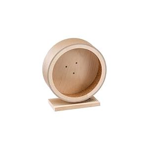 Ferplast Roue Hamster en Bois, Jouet en Bois Souris Hamster, Diam&egrave;tre 21 cm