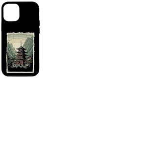 Pagode Japonaise Temple Montagne Ukiyo-e Art Hommes Femmes Enfants Coque pour iPhone 12/12 Pro