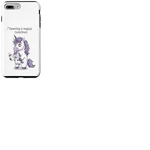 &Ecirc;tre Parent est Parfois Magique &ndash; Licorne fatigu&eacute;e Coque pour iPhone 7 Plus/8 Plus