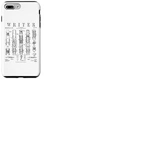 Stylo Plume &eacute;crivain auteur romancier Livre Vintage Verni Coque pour iPhone 7 Plus/8 Plus