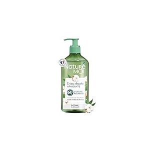 Natur&eacute; Moi - Cr&egrave;me Douche Apaisante - Peaux Sensibles - Hydrate et Nourrit - Gel Douche - Fleur de Coton Bio et Chanvre du Massif Central - 96% d'Origine Naturelle - 500 ml - Fabriqu&eacute; en France
