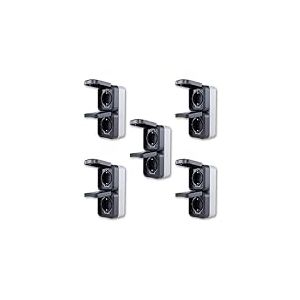 REV AquaStorm Lot de 5 prises doubles &ndash; Prise pour pi&egrave;ces humides IP55, bipolaire, montage en saillie verticale, 230 V, 16 A, anthracite