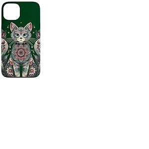 Mandala Mignon Chat Mandala Coque pour iPhone 13