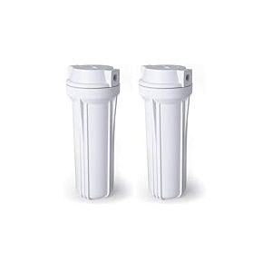 Remplacement d'&eacute;quipement d'osmose domestique &agrave; 5 &eacute;tages, verre blanc 10" avec filetage 1/4 pour &eacute;quipement d'osmose inverse. Porte-filtre &agrave; osmose. Remplacement du verre d'osmose. Bbagua (Lot de 2)