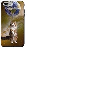Chat Terre Ballon Galaxie Cosmic Fun Coque pour iPhone 7 Plus/8 Plus