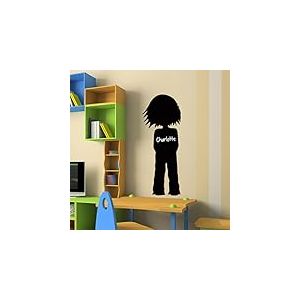 Ambiance Sticker Ardoise Tableau Noir - Stickers Muraux Adhésif Effaçable - Silhouette Petite Fille - H210 x L80 cm