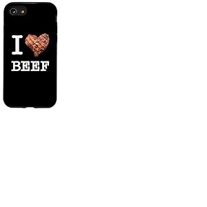 Amateurs de bœuf : "I Love Beef"_texte blanc Coque pour iPhone SE (2020) / 7 / 8