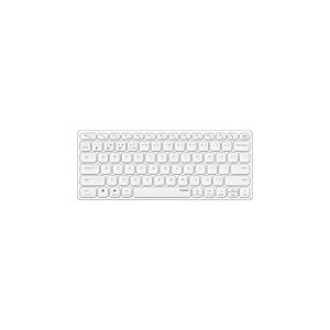 Rapoo - Clavier sans Fil multimode Rechargeable avec Bluetooth et Connexion de 2,4 GHz, connectivité pour Plusieurs appareils et Design Fin, E9600M, Gris