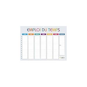 Exacompta 34510E - Emploi du temps Multicolore - 29,5 x 22 cm - Multicolore
