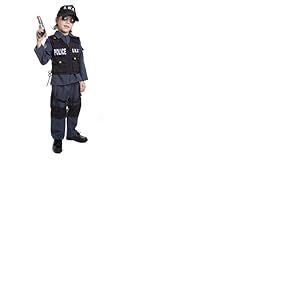 Dress Up America D&eacute;guisement SWAT Pour Enfants - Deluxe S.W.A.T. Ensemble De D&eacute;guisement De Policier Pour Gar&ccedil;ons Et Filles
