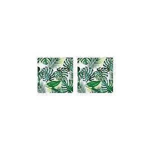 Talking Tables Serviettes Tropicales - Papier Palmier Thème Jungle, Hawaïen, Été, Dinosaure - 50 pcs (Lot de 2)